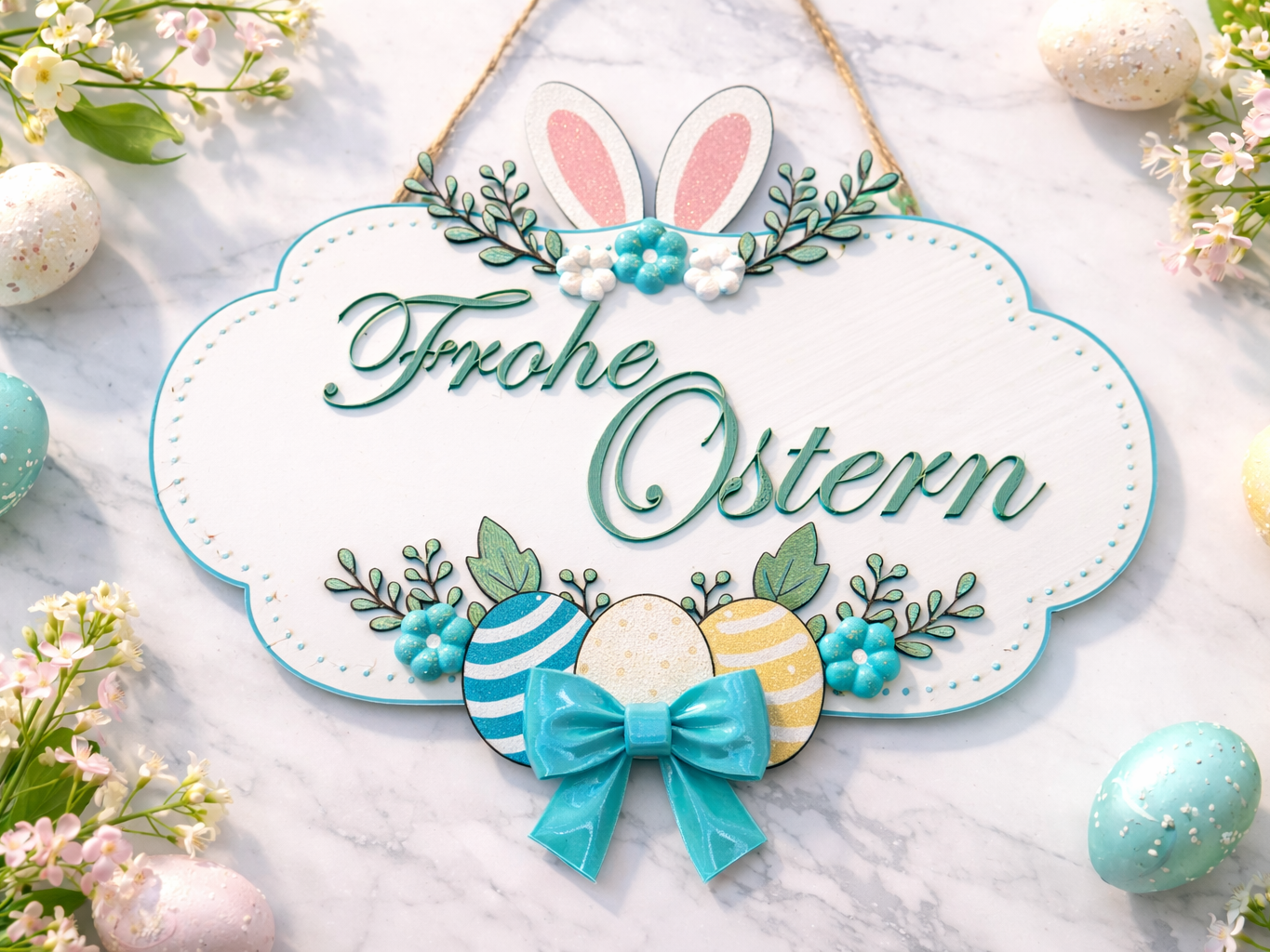 Frohe Ostern Türschild