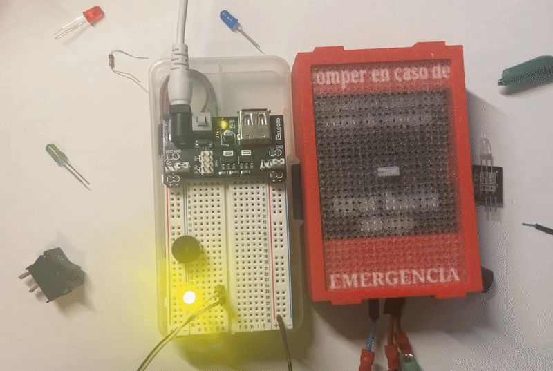 romper en caso de emergencia disyuntor