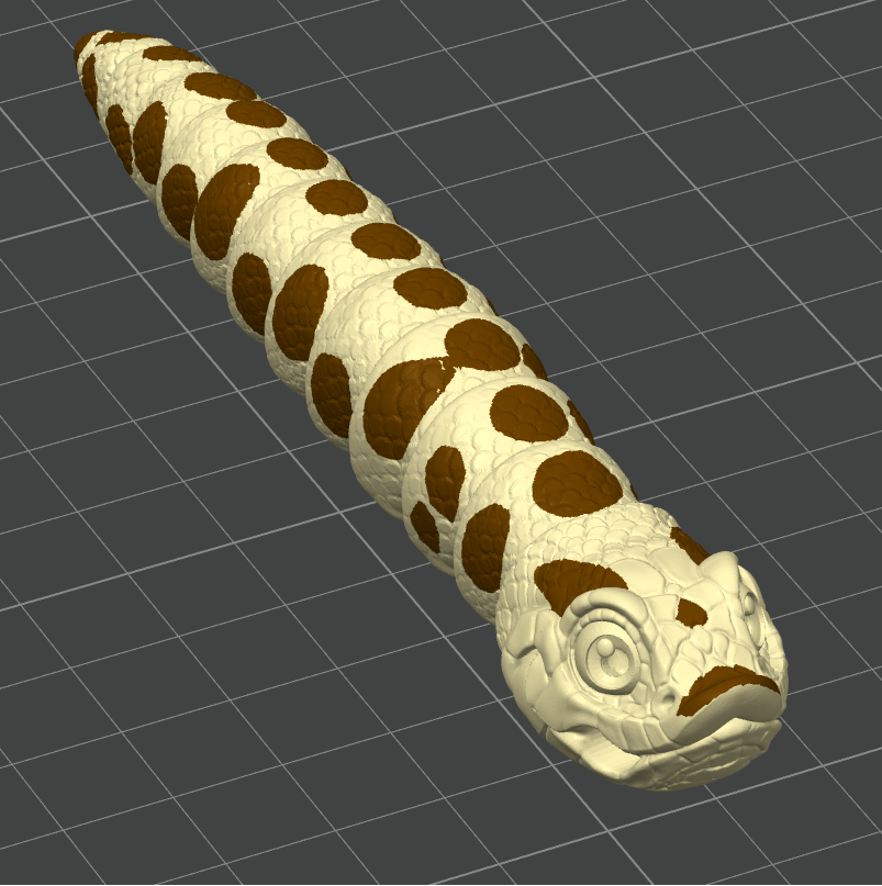 Miniatura 2 do modelo 3D 猪鼻蛇模型，可做钥匙扣