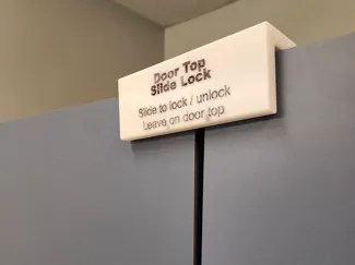 Bathroom Stall Door Top Slide Lock