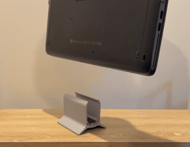 Vertical Laptop Stand. Self-Clamping.