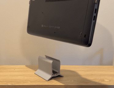 Vertical Laptop Stand. Self-Clamping.