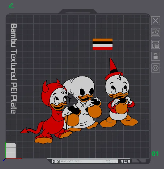 Halloween Donald Duck siblings (4 colors) - Donald duck trick or treat 1952