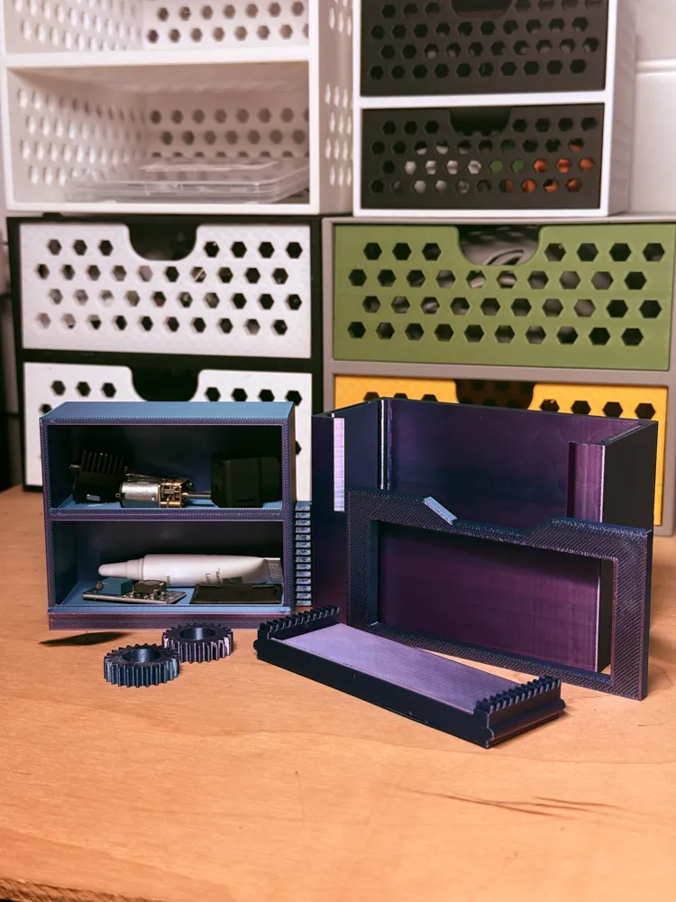 Push Box – 3D Printable Slide Drawer by Clay3D MakerWorld: Download ...