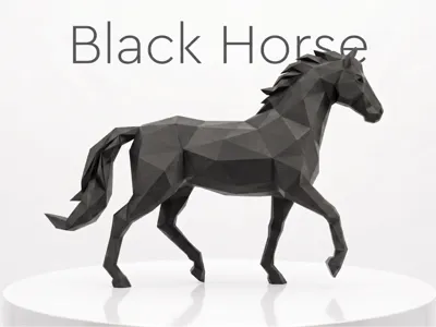 Geometric Stallion – The Modern Low Poly Horse