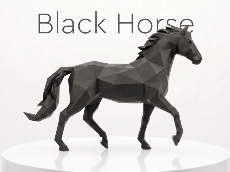 Geometric Stallion – The Modern Low Poly Horse