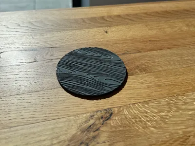 Wood grain coaster