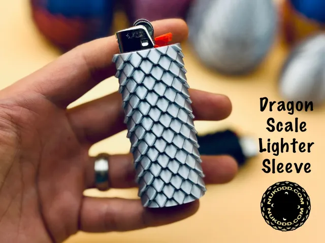 BIC Lighter Dragon Scale Sleeve