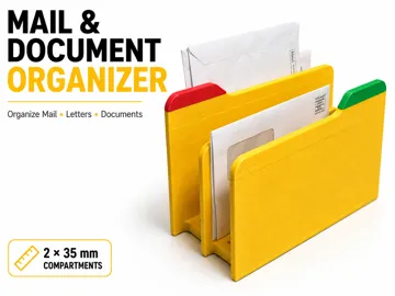 Organizador: Desktop Folder Organizer – 2 Compartments & Color — vista de referencia 3