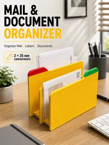 Organizador: Desktop Folder Organizer – 2 Compartments & Color — vista de referencia 2