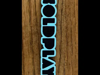 Coldplay Name Keychain