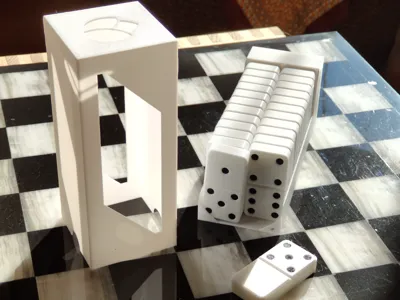 Dominoes in a Box, Printable with or without AMS