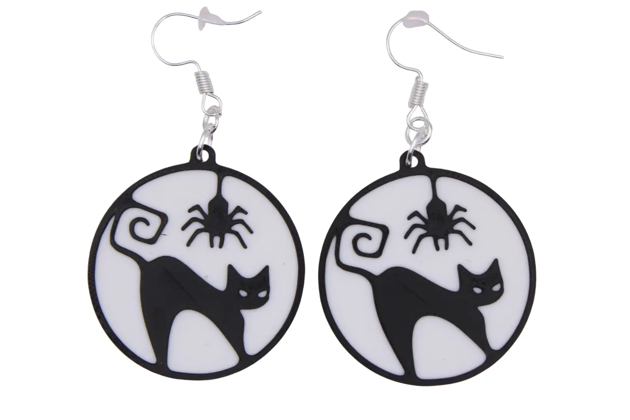 Halloween Earrings pt 15 - Spiders view 3
