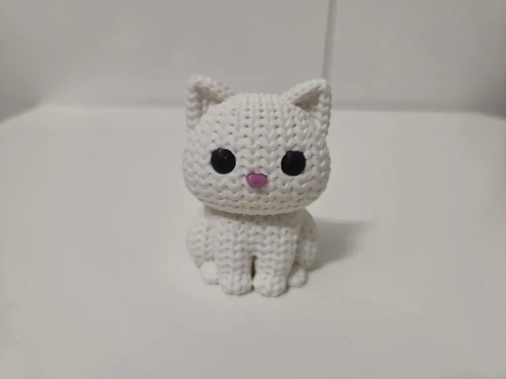 Knitted Sweet Cat - no AMS, no Glue - Free 3D Print Model - MakerWorld