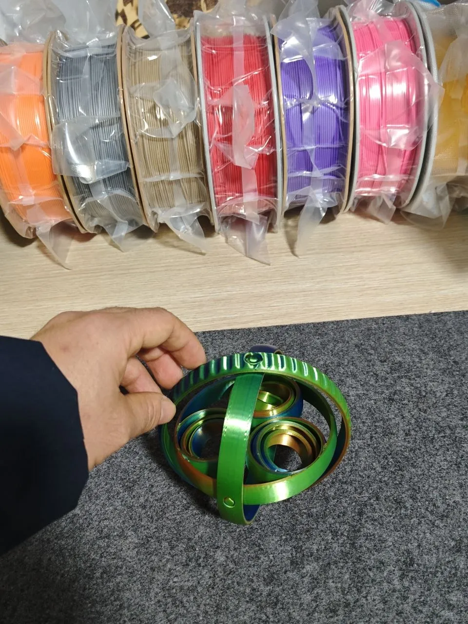 fidget circle triple rotation - Free 3D Print Model - MakerWorld