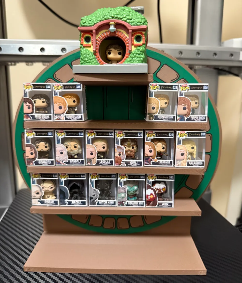 Finko Bitty Pop: LotR Display Shelf (Bilbo's Door) by t.elsson - MakerWorld