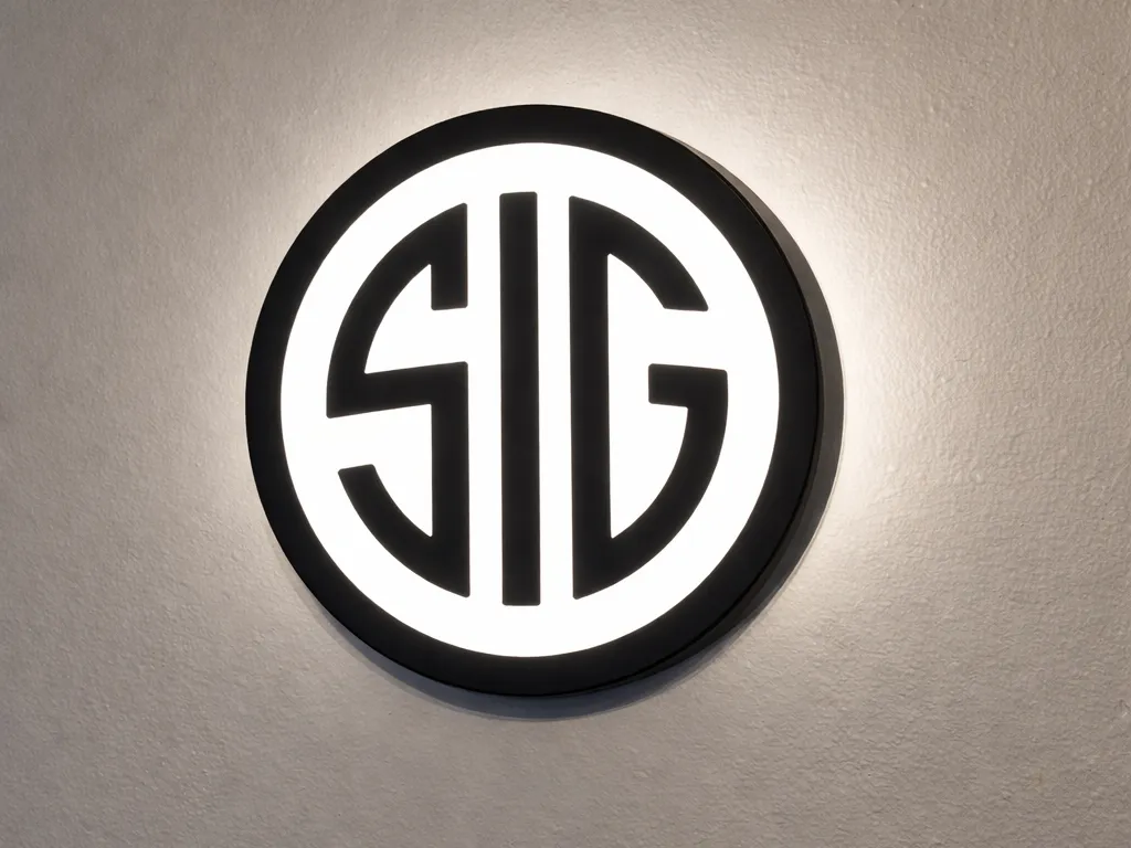 Sig Sticker Design SIG SAUER Logo LED Lightbox – Wall Hanging - 250mm - Free 3D Print ...