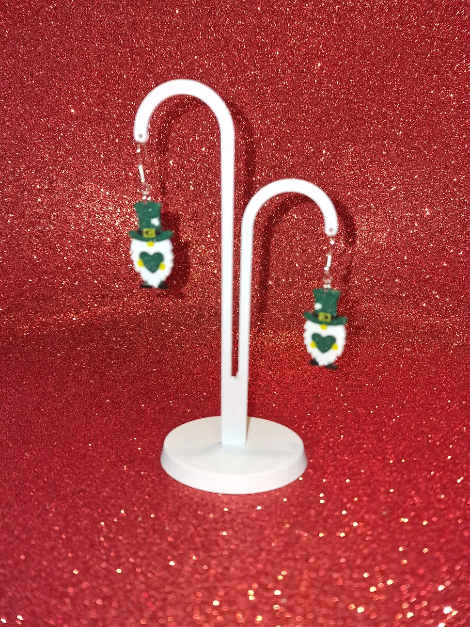 St Patrick's day earrings view 3