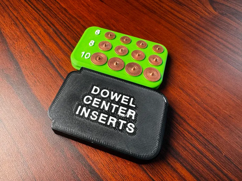 Dowel Center Insert Organizer – 4pcs 6, 8, 10 mm