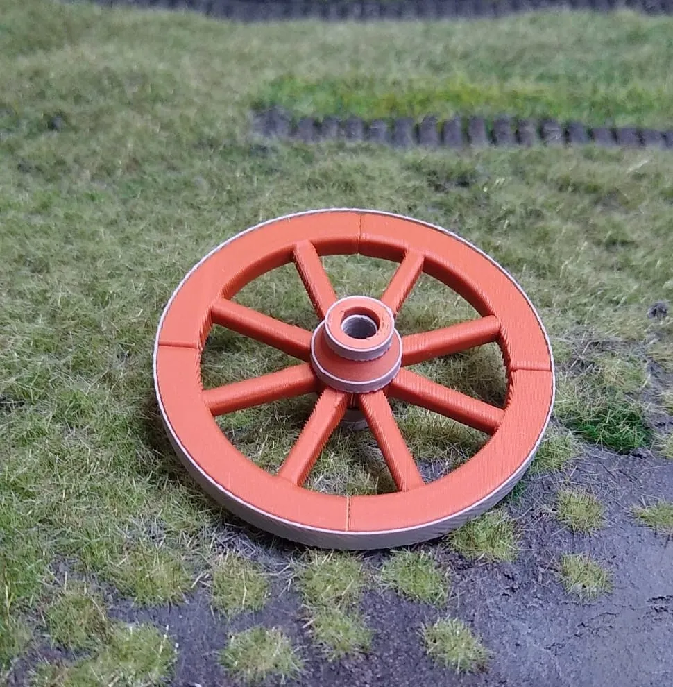 Cartwheel Model Wooden cartwheel, No AMS - two colours - Free 3D Print Model - MakerWorld