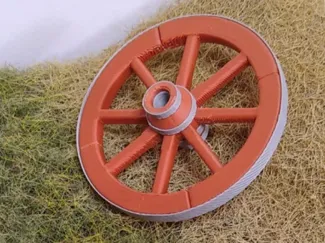 Wooden cartwheel, No AMS - two colours