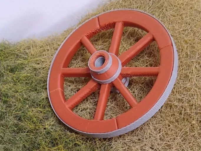 Wooden cartwheel, No AMS - two colours
