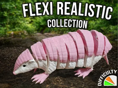 Realistic Flexi Pink Fairy Armadillo