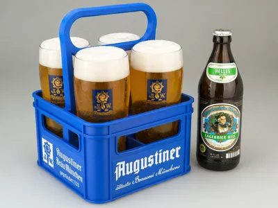 Augustiner 4-pack Beer Carrier / Men's Beer Caddy