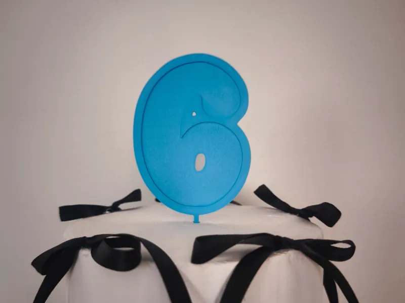 Topper per torte di compleanno numero 6