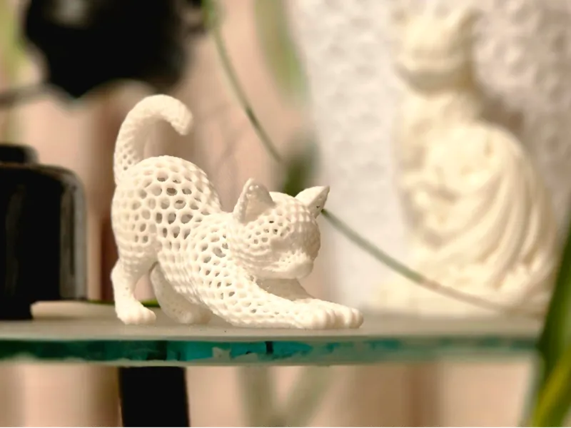 Stretching Cat – Organic Perforated Design