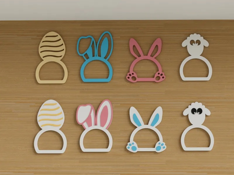 Easter napkin holder (tissue ring) 8 motifs