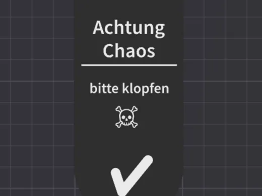 Achtung Chaos Türschild