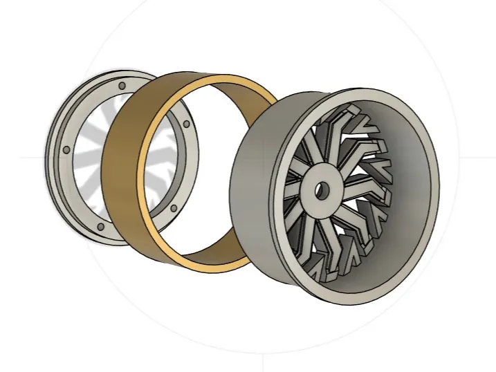 1.3" scx24 / trx4m 7mm hub crawler rim 