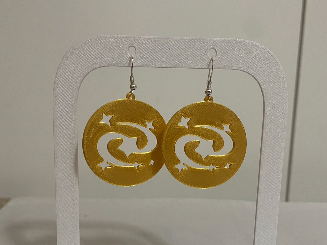 Orecchini Rotondi Stelle – Design Intagliato 
