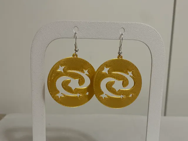Orecchini Rotondi Stelle – Design Intagliato