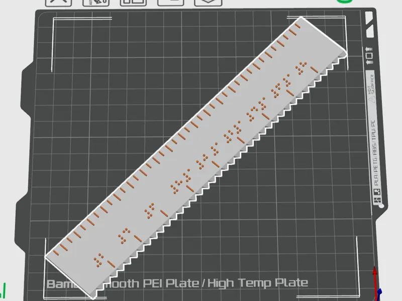 Braille Ruler 20cm | Linijka Braille'a 20cm (Accu)