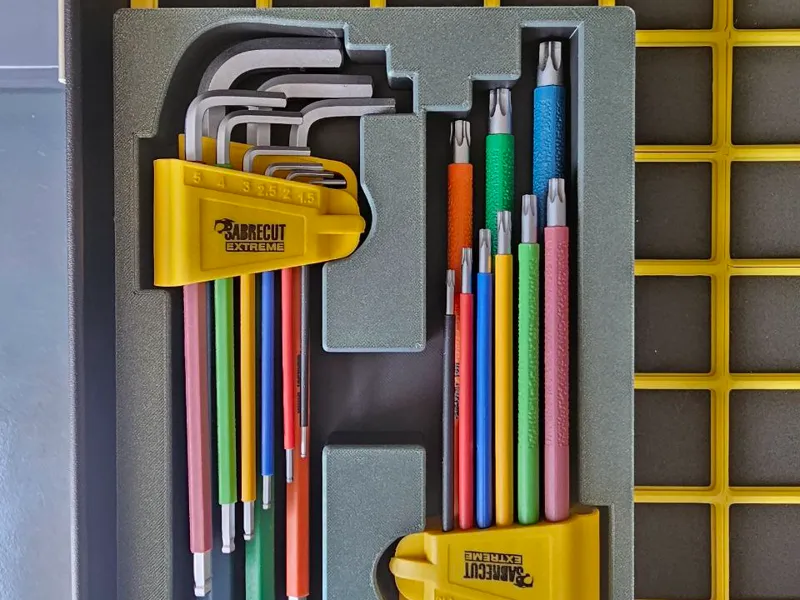 Sabrecut Hex and Torx Key Sets Gridfinity