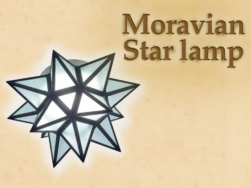 Moravian star lamp flush mount