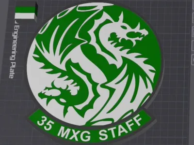 35th MXG Staff Award Plaque and Base