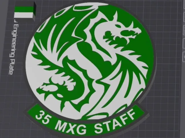 35th MXG Staff Award Plaque and Base