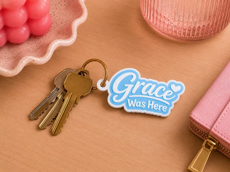 Grace Was Here Keychain/Bag Tag