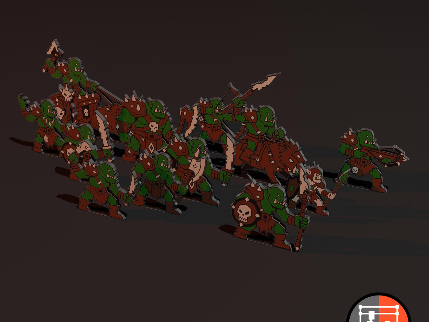 2.5D Orks - Flat/Hybrid Minis