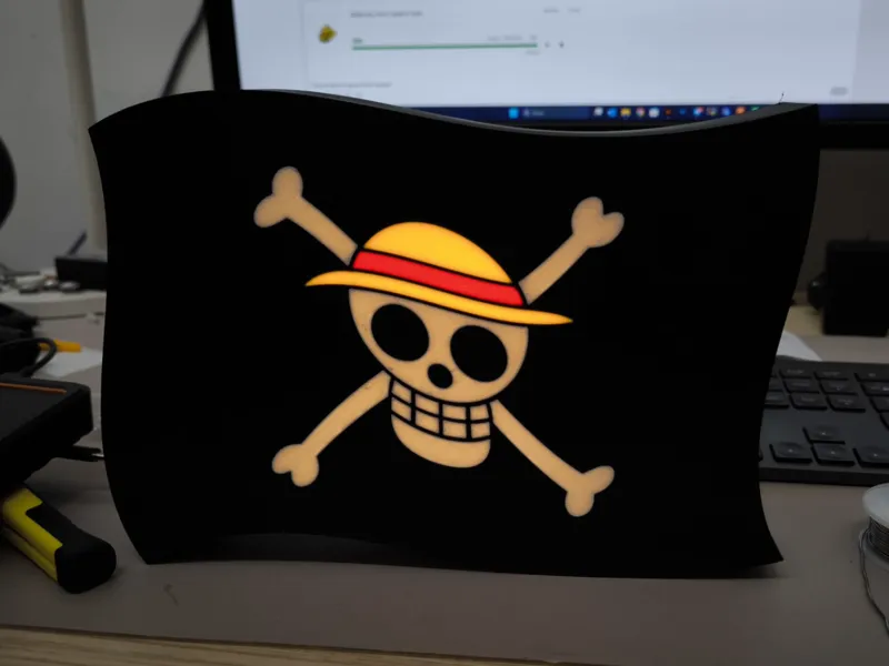 Waving Mugiwara Flag LED Lamp | One Piece Anime
