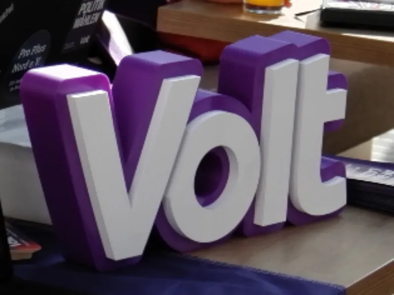 Volt Logo 2 Teilig mit Wandhalterung