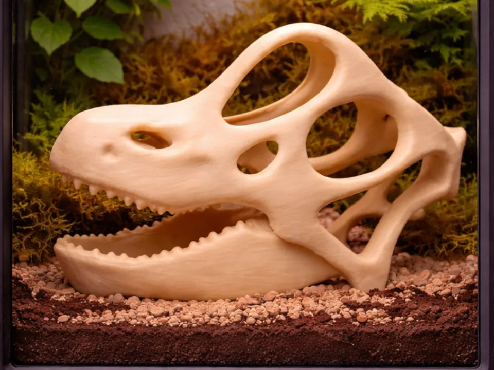 Cachette crâne de Brachiosaure pour reptiles et invertébrés