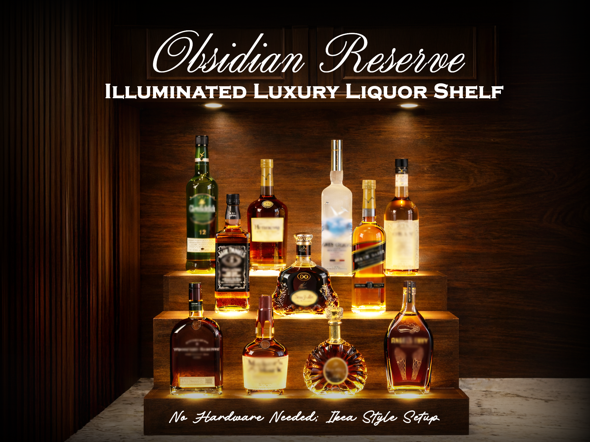 Illuminated Luxury Liquor Display Shelf (LED 001)