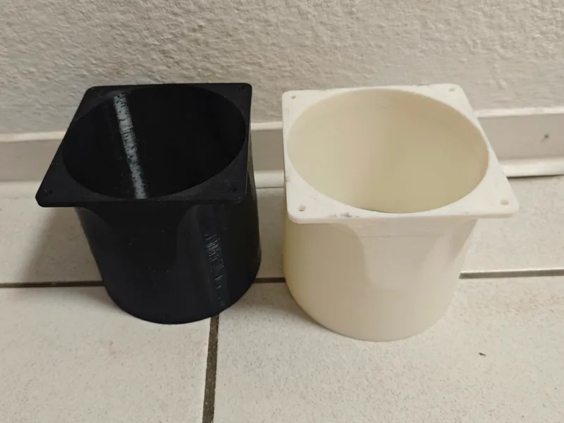 Adapter 120mm Lüfter- DN 125 Rohr Be-/ Entlüftung
