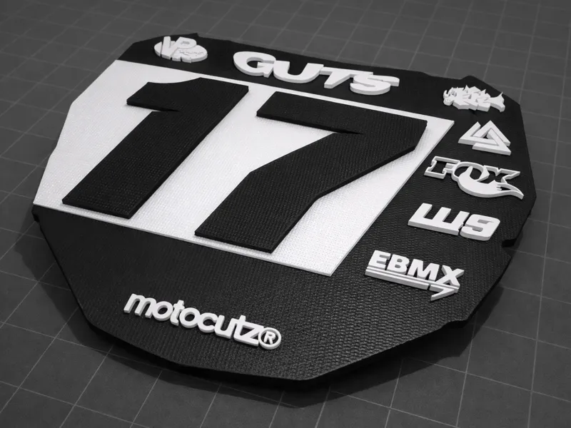 number 17 odi plate decal