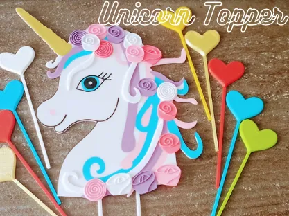 Topper licorne pour biscuits