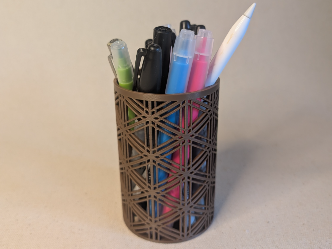 Kumiko Goma Style Pen Holder/ Toothbrush Holder